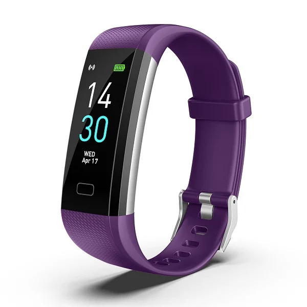 Умный браслет 5 цветов экран с 4 Носимых Смарт фитнес трекер Bluetooth Спорт Водонепроницаемый S5 цветной экран умный пульс - Цвет: Фиолетовый