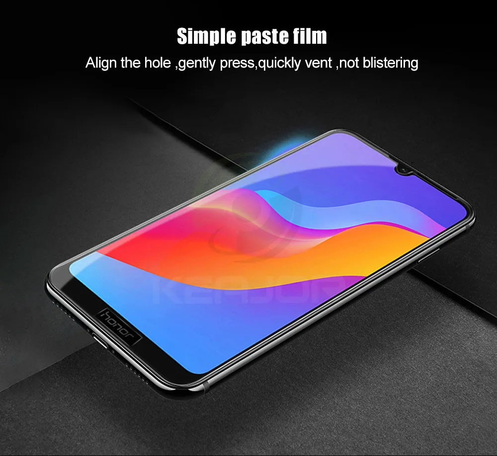 Keajor Tempered Glass For Huawei Honor 8A Glass Flim Anti-Scratch Full Cover Screen Protector Film For Huawei Honor Y6