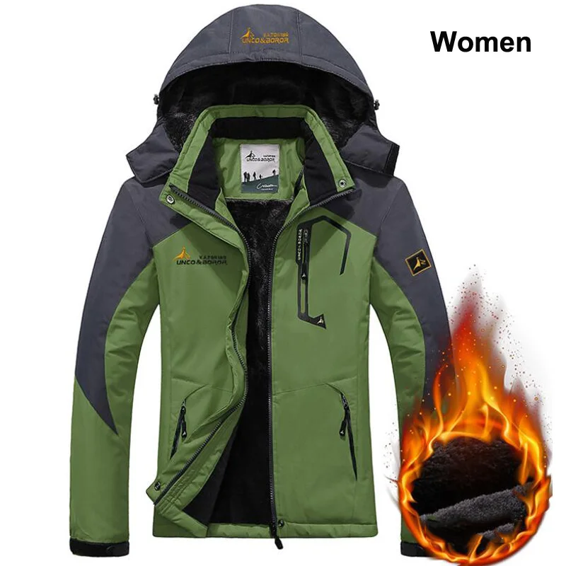 Women grass green Зимняя мужская куртка, толстая ветрозащитная парка с капюшоном, мужские куртки и пальто, ветровка для улицы, водонепроницаемая куртка, 6XL Jaqueta masculina - Цвет: Women grass green