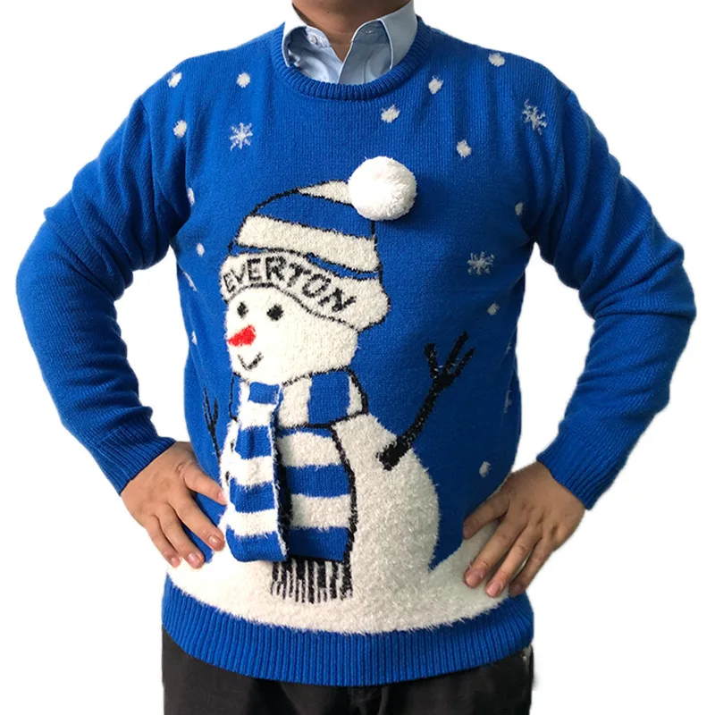 

2020 New Style Men And Women-Autumn & Winter Pullover Long-sleeve Knitwear Christmas Floc Children Stereo Furry Ball Men And Wom