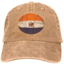 Унисекс Регулируемая плоская шляпа бейсболки Олбани Нью-Йорк ржавый Гранж флаг Олбани Нью-Йорк ржавый Грун песочного цвета