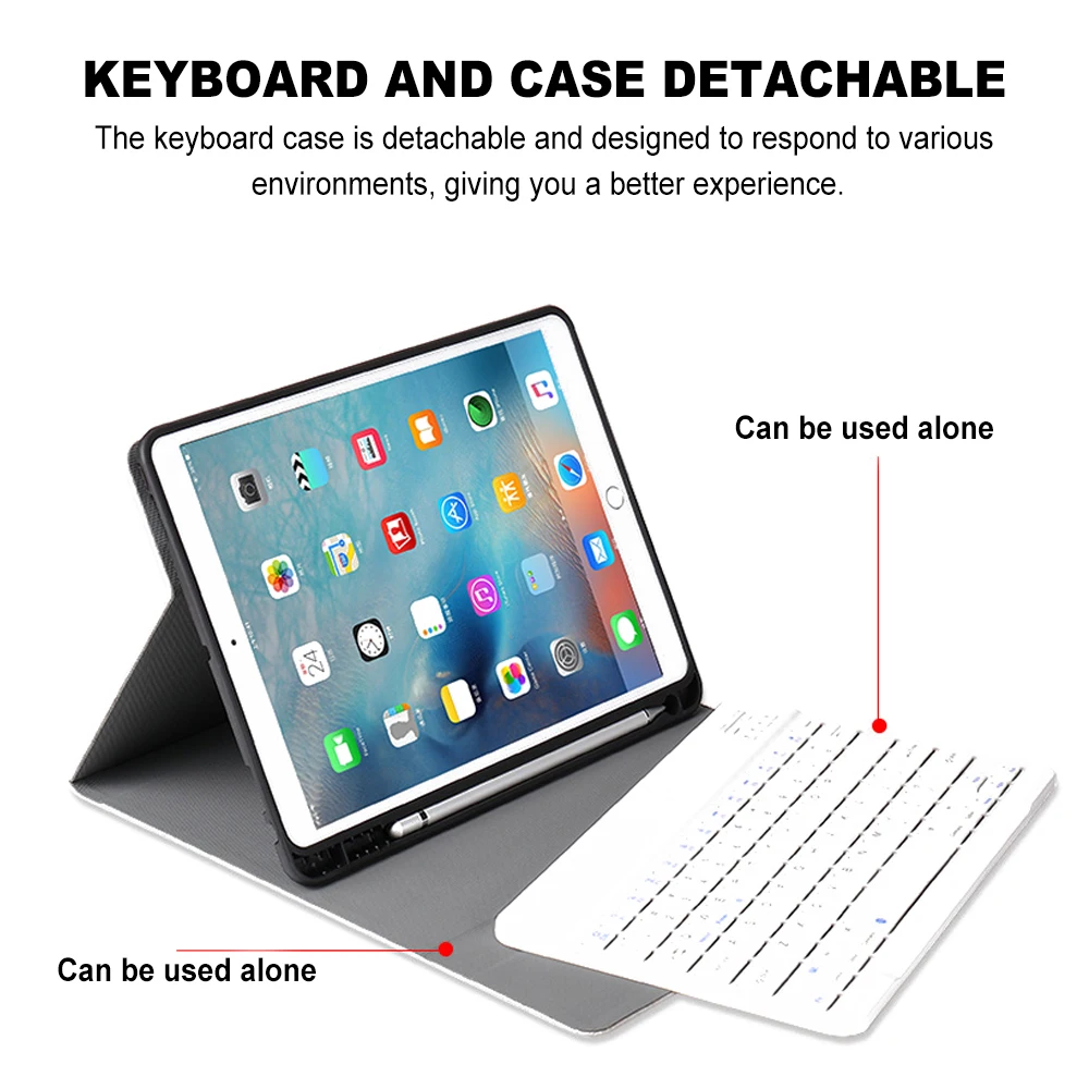 Bluetooth клавиатура крышка чехол для iPad Air3 Mini5 10,2 ''со встроенным карандаш держатель для iPad Air2 Air1 5/6th чехол 9,7''