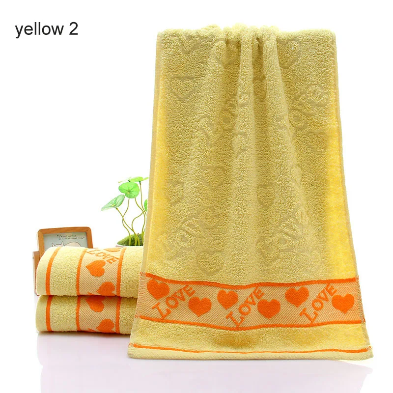 yellow 2 Банное полотенце из хлопка, плотное полотенце для лица, высокоабсорбирующее быстросохнущее полотенце, салонное полотенце - Цвет: yellow 2