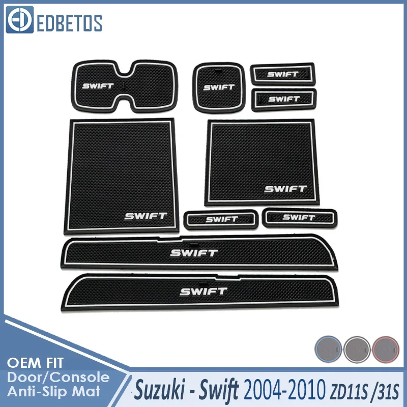 Автомобильный Гаджет тормозные колодки для Suzuki Swift 2004 2005 2006 2007 2008 2009 2010 Maruti спортивные аксессуары ZD11S ZC31S аксессуары гелевая накладка Rubb - Название цвета: Swift 04-10 White