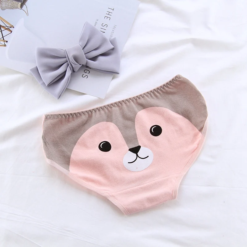 Pink Brown Ен трусы для девочек с героями мультфильма из хлопка для девочек, нижнее белье с заниженной талией детские шорты и трусы с персонажами из мультфильмов для маленьких девочек трусики удобное нижнее белье для детей - Цвет: Pink Brown