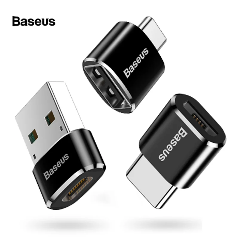 Переходник Baseus USB Type C OTG переходник с папа на Micro мама для Macbook Samsung S10