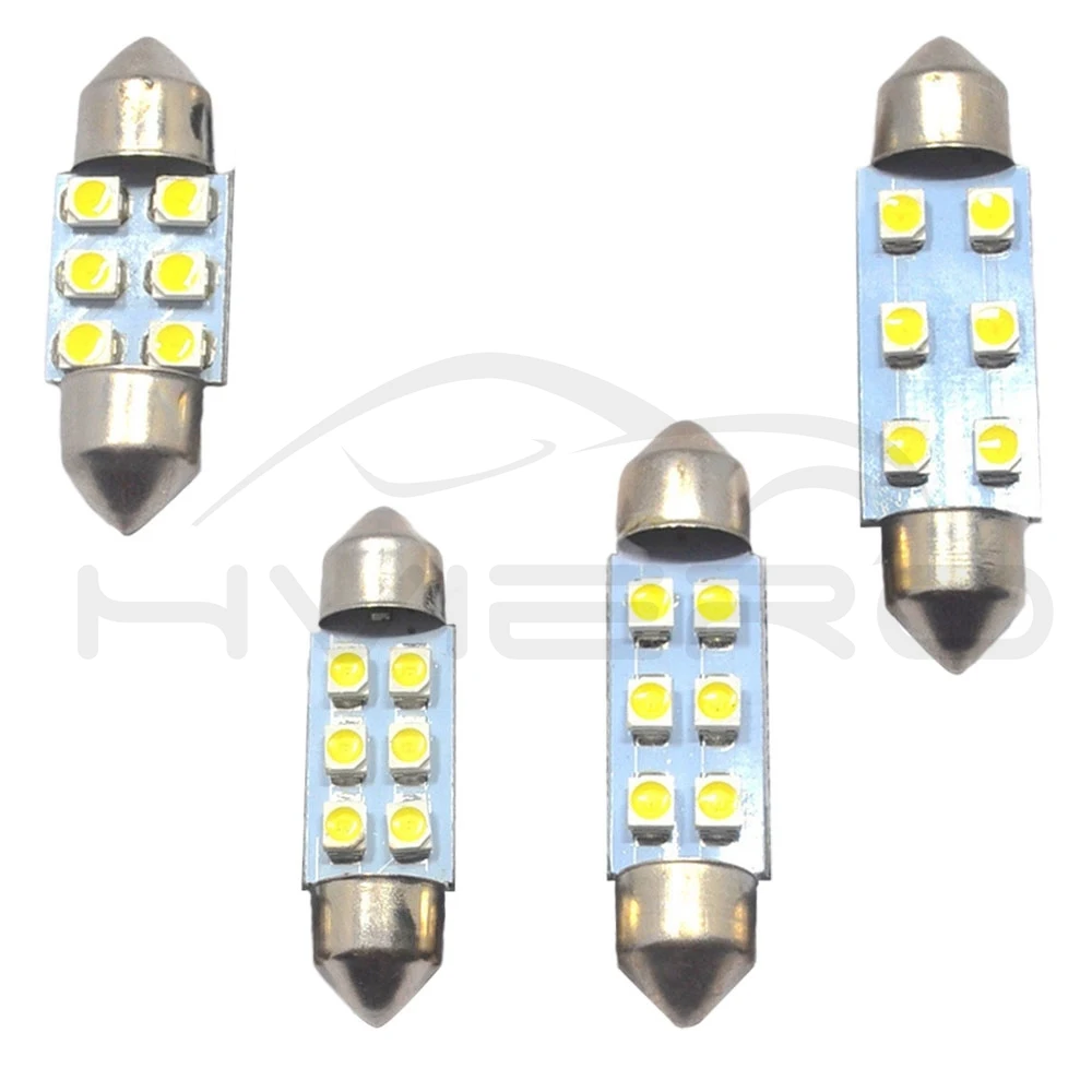 Hviero Bright White Dome Festoon light c5w C10W Car led 3528 1210 6 SMD 31MM 36MM 39MM 41mm Auto Door Led Reading bulbs Glove Box Light