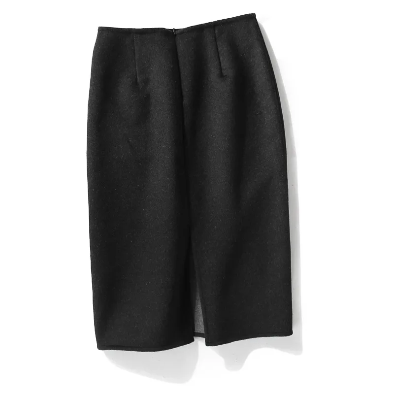 Mozuleva 2020 Autumn and Winter Double-Sided Two-Tone Double-Faced Woolen Goods Skirt Womens 2020 Spring Woolen Overskirt