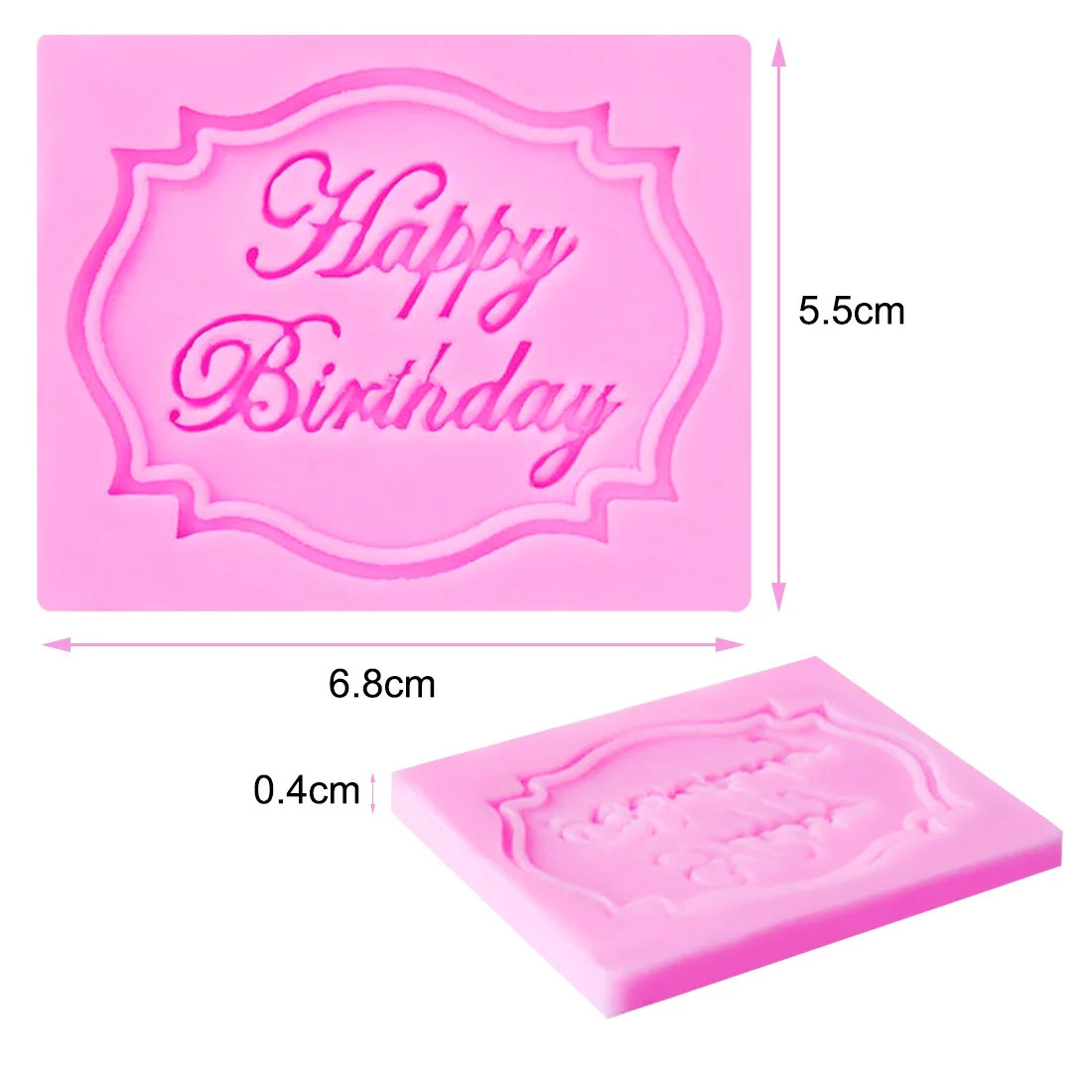 High Quility Happy Birthday Letter Form Silicone Mold Chocolate Fondant DIY Cake Decoration Tools Birthday Party 5