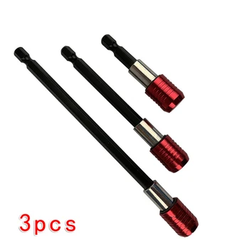 

1/4in Hex Shank Magnetic Screwdriver Quick Release Extension Holder Bit Set Tool