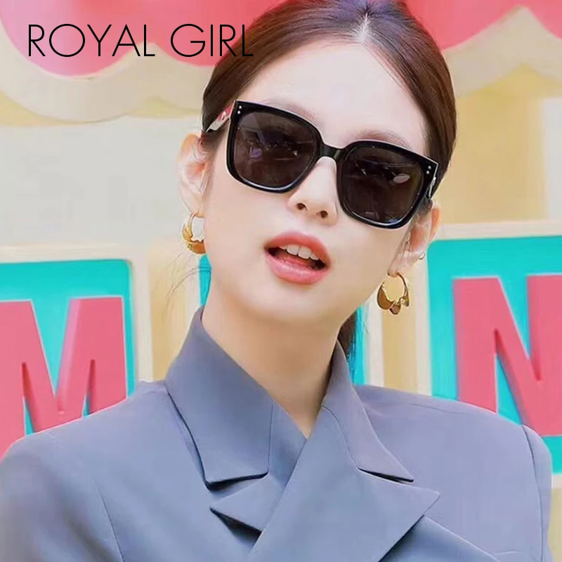 

ROYAL GIRL Vintage Square Polarized Oversized Sunglasses Women 2020 Brand Design Sun Glasses Men Tr90 Big Frame Eyewear Ss978