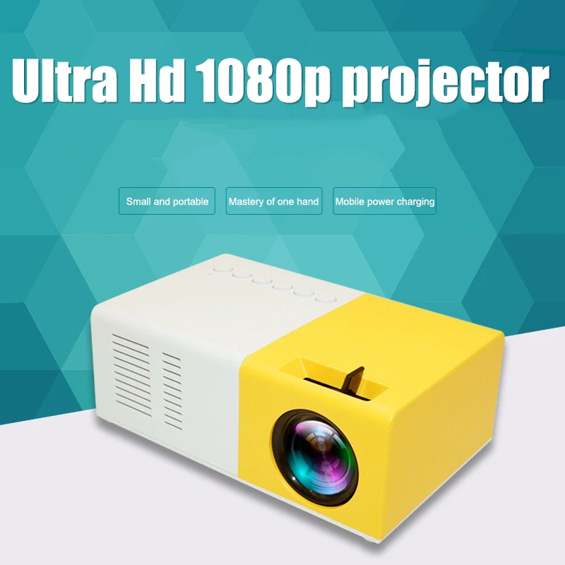 Проектор мини портативный домашний кинотеатр офисный HD 1080P развлечения встроенный динамик GK99