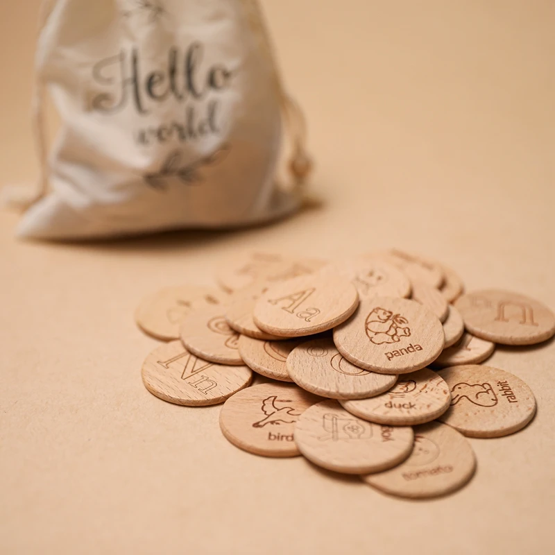 

26 шт., детский Деревянный алфавит с буквами