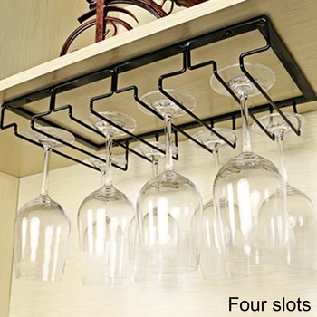 

Wine-Glass-Rack Kitchen Iron Metal Craft 3/4/5 Rows Steamware Hanger Wine Glass Holder Decorative Steamware Rack for Cup Storage