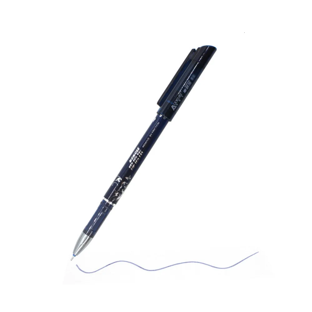 6 шт./партия со стирающимися чернилами Шариковая ручка 0,5 мм синий/черный пополнения чернил Волшебная шариковая ручка студенческий экзамен запасных инструмент для офиса письменные принадлежности