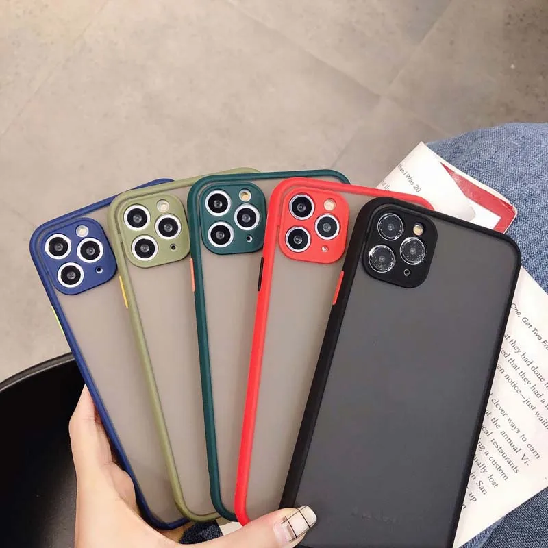 

Case for iPhone 11 7 8 Plus Transparent Shockproof cover solid Color for iPhone XS 6 6S 11 Pro MAX XR X XS Max Phone tpu Cases