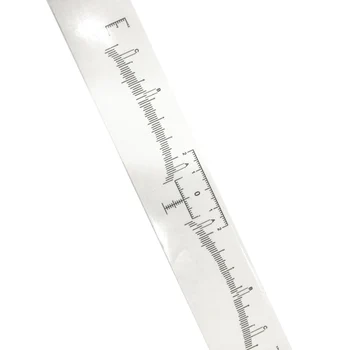 

100 Pcs Accurate Permanent Makeup Eyebrow Shaping Tools Disposable Eyebrow Measurement Ruler Sticker LDO99