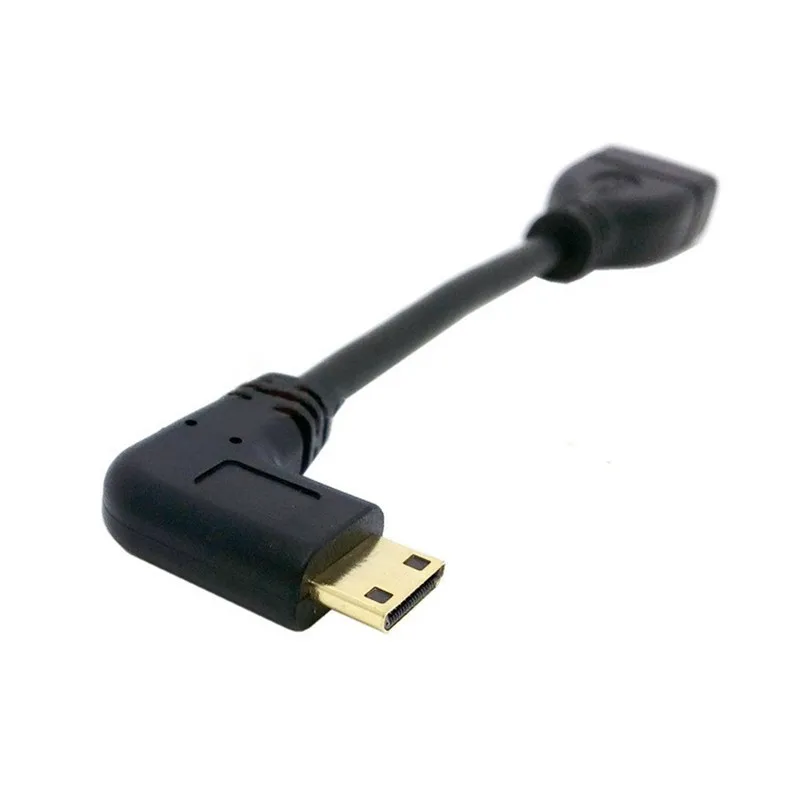 Кабель HDMI MINI гнездовой кабель 90 градусов угловой для камеры планшета HDTV 1080p PS3 Evo HTC