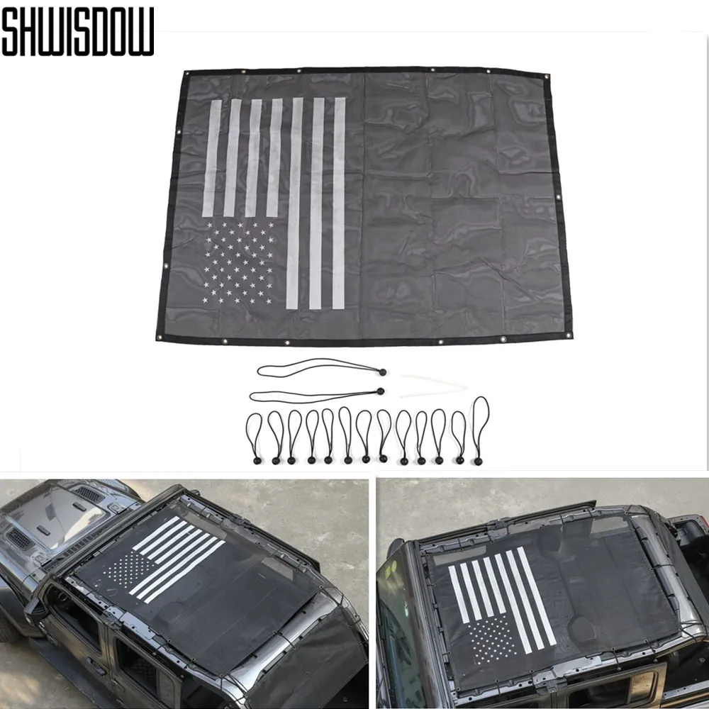 Козырек от солнца для Jeep Wrangler JL вверх топ задний багажник защита от солнца УФ Защита от солнца защитная сетка чистая Защита дизайн автомобиля