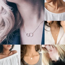 Mulheres Colar DIY carta Gargantilha Colar Mulheres Declaração de Colares Corrente de ouro de Aço Inoxidável Personalizado de jóias Melhor amigo(China)