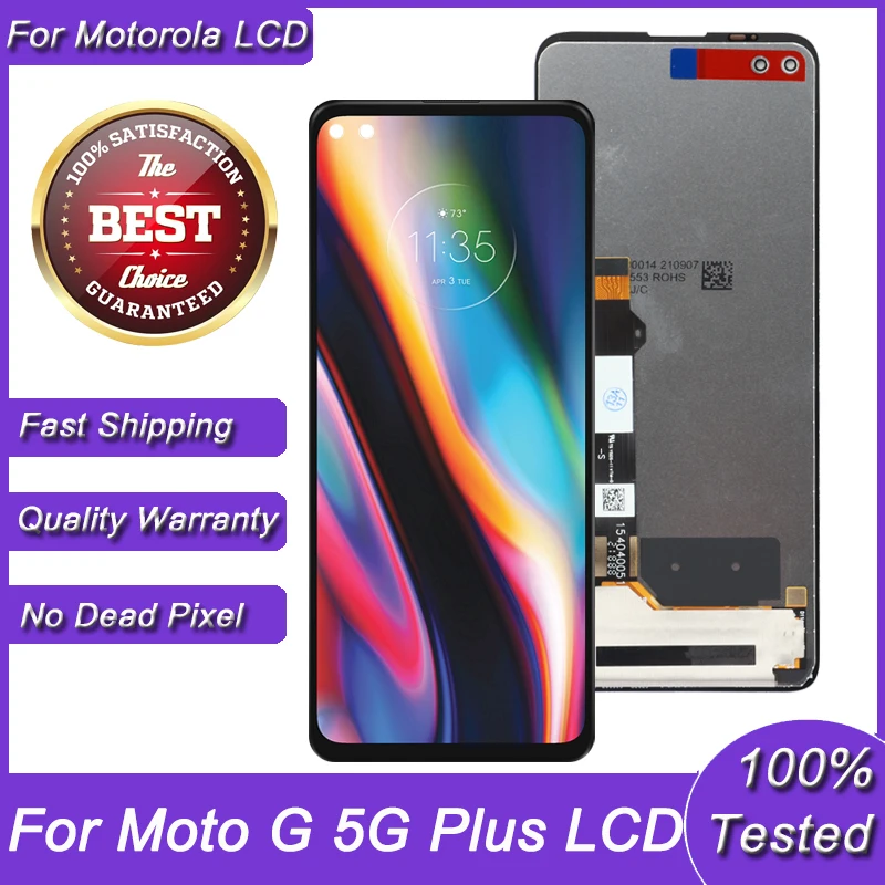 Original For Motorola Moto G 5G Plus LCD Display With Touch Screen Digitizer Panel Assembly Parts XT2075 | Мобильные телефоны и