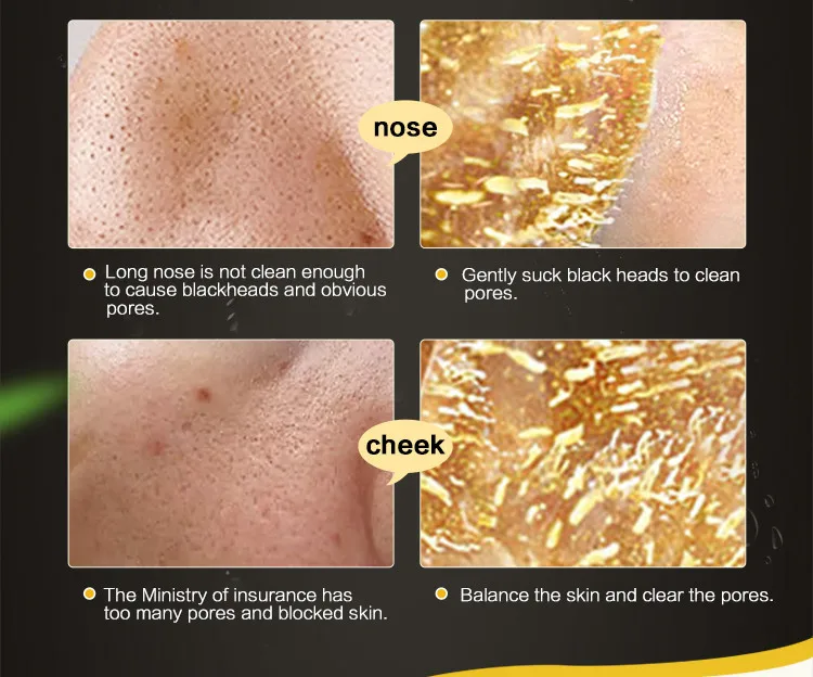 IMAGES gold face mask moisturizing remove blackhead peel off mask