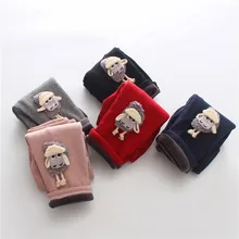 Плотные леггинсы для маленьких девочек; шерстяные хлопковые удобные теплые брюки