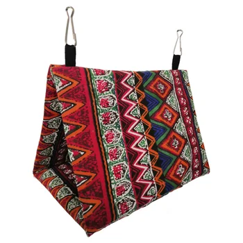 

Beautiful Pattern Pet Hammock Canvas Hanging Sleeping Bed Pet Supplies Parrot Nest Hammock (Size S, Random Color, Random Style)