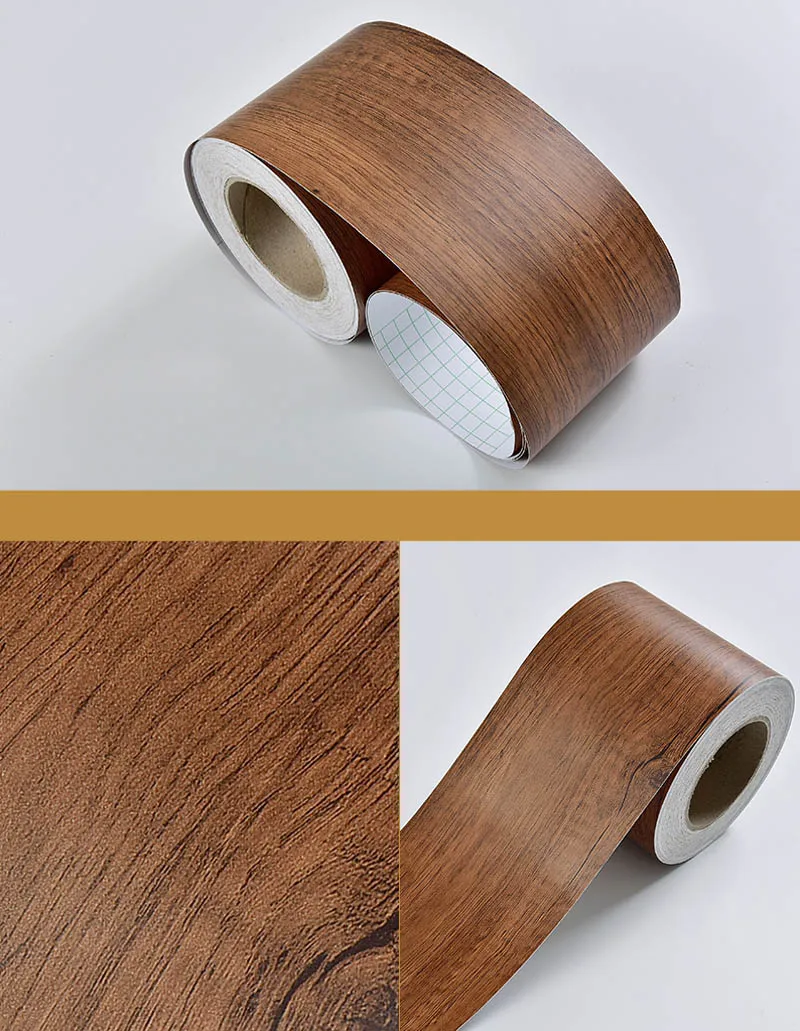Wood EW Деревянный Стиль самоклеющиеся наклейки на пол для гостиной окантовочная линия наклейка Водонепроницаемая Ванная комната обои домашний декор пленка - Цвет: Wood EW