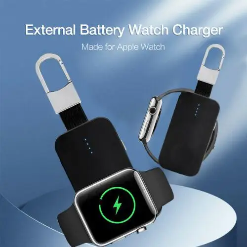 Беспроводное зарядное устройство для Apple Watch Series 4 3 2 1 портативное мини зарядное устройство Внешний аккумулятор брелок для iWatch 2 3 4 зарядное устройство