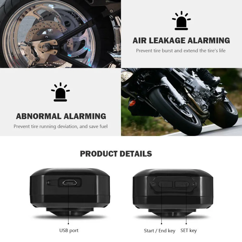 1 шт. Тестер давления в шинах водонепроницаемый беспроводной мотоцикл TPMS система контроля давления в шинах автомобильные аксессуары