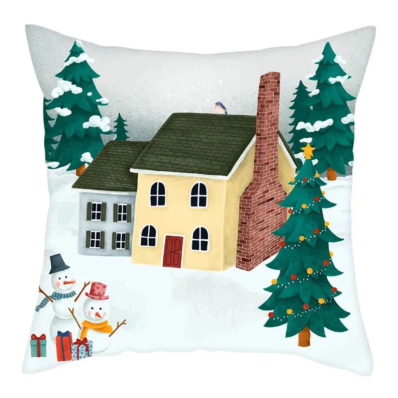 Fuwatacchi Merry Christmas Cushion Covers Xmas Birds Tree Pillow Covers for Home Sofa Deacorative New Year Cushion Cover 45* 45 - Цвет: PC13360