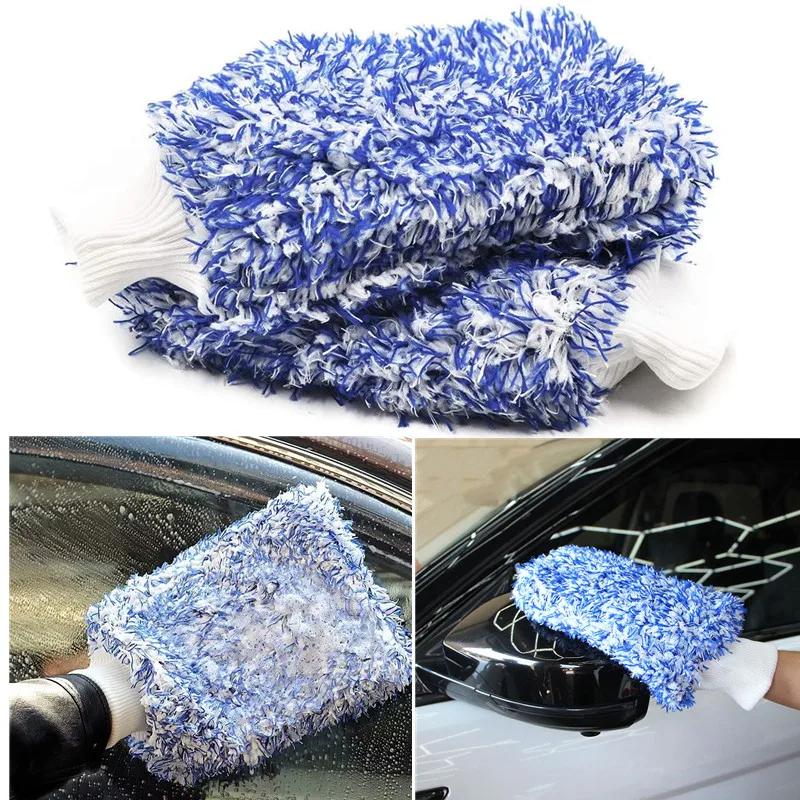 Premium Cyclone Microfiber Washing Gloves,HoldsTons of Sudsy Water for Effective Washing,Machine Washable,Lint Free,Scratch Free
