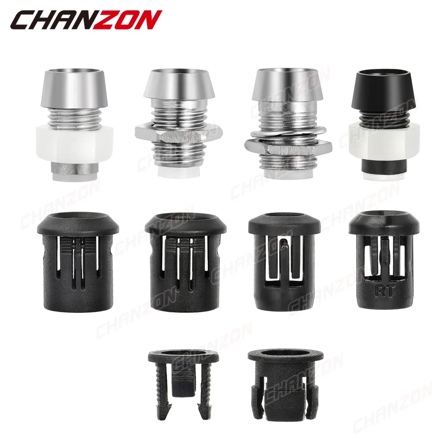 Lamp holder 3mm 5mm 8mm 10mm LED holder socket clip bezel light emitting diode lamp base cover metal chrome plastic display blub cup case