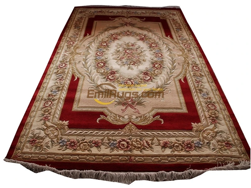 stair carpet wool french carpet About Hand-knotted Thick Plush Savonnerie Rug 6.4' X 9.51'