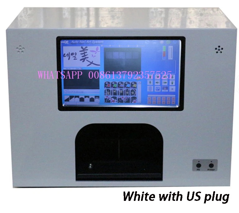 WHITE US plug Инструмент для ногтей, принтер для ногтей, машина для печати 5 ногтей одновременно - Цвет: WHITE US plug