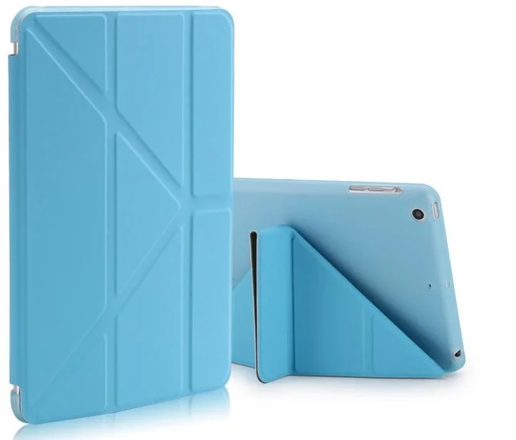 Blue Ультра тонкий чехол для iPad mini 2 mini 3 Чехол A1432 A1454 Смарт Складной флип-стенд ТПУ авто-сна для iPad mini 1 2 3 крышка 7,9" - Цвет: Blue