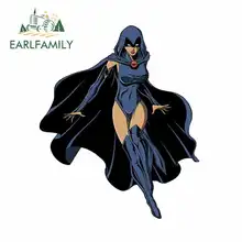 EARLFAMILY 13cm x 12.9cm for Raven DC Comic Cartoon Vinyl JDM Funny Car Stickers Windshield Bumper Windows Vinyl JDM Decal