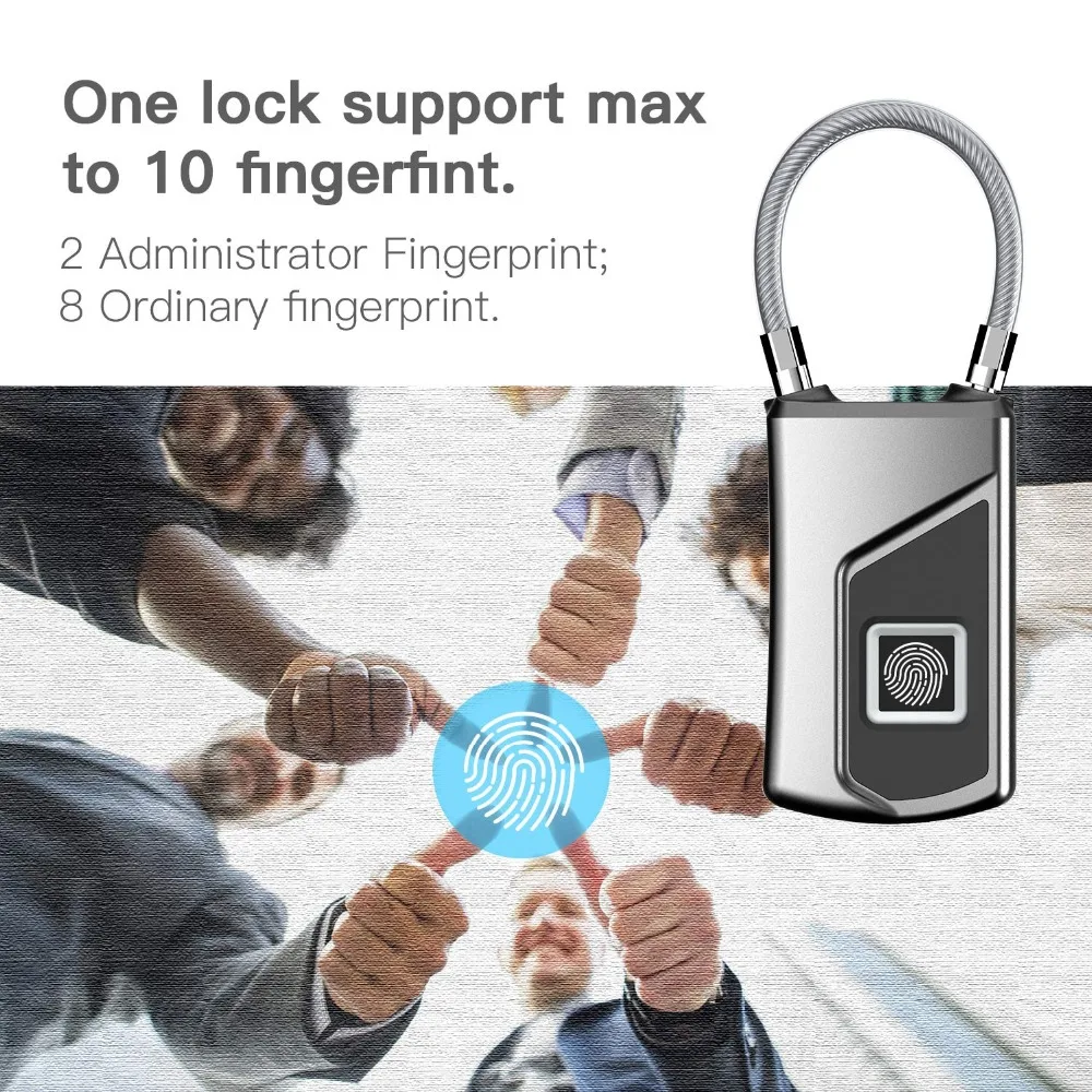 L1 анти-тифт отпечатков пальцев замок мини портативный Keyless Bluetooth Смарт отпечатков пальцев багаж дверной замок для шкафа IP66 водонепроницаемый