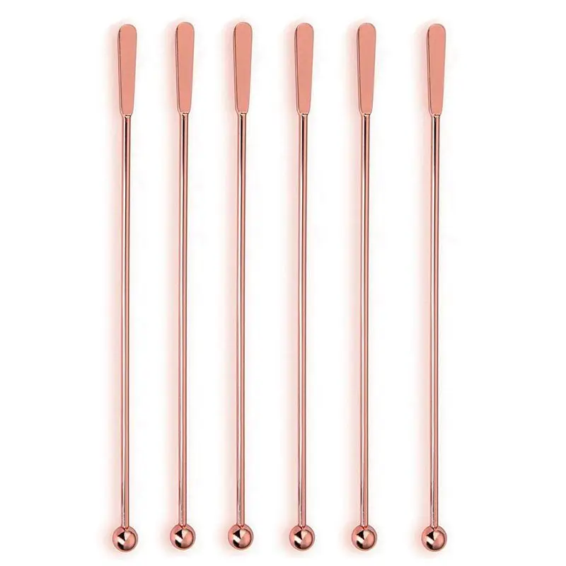 NEW-Stainless Steel Coffee Beverage Stirrers Stir Cocktail Drink Swizzle Stick,Coffee Stir Stick Set Of 6