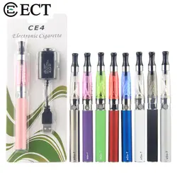 Эго CE4 Starter Kit электронная сигарета Vape ручка эго T Батарея 1,6 мл CE4 распылитель с USB Зарядное устройство блистер Наборы 10 Цвета