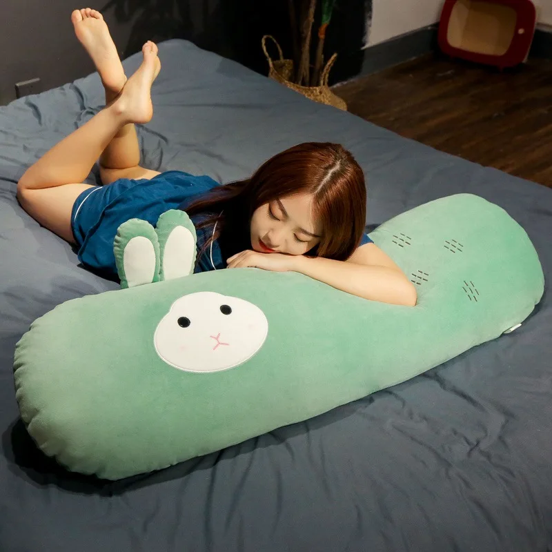 60cm/90cm Removable 4 Colors Rabbit Pillow Plush Toy Soft Cartoon Animal Bunny Stuffed Doll Nap Cushion Children Birthday Gifts