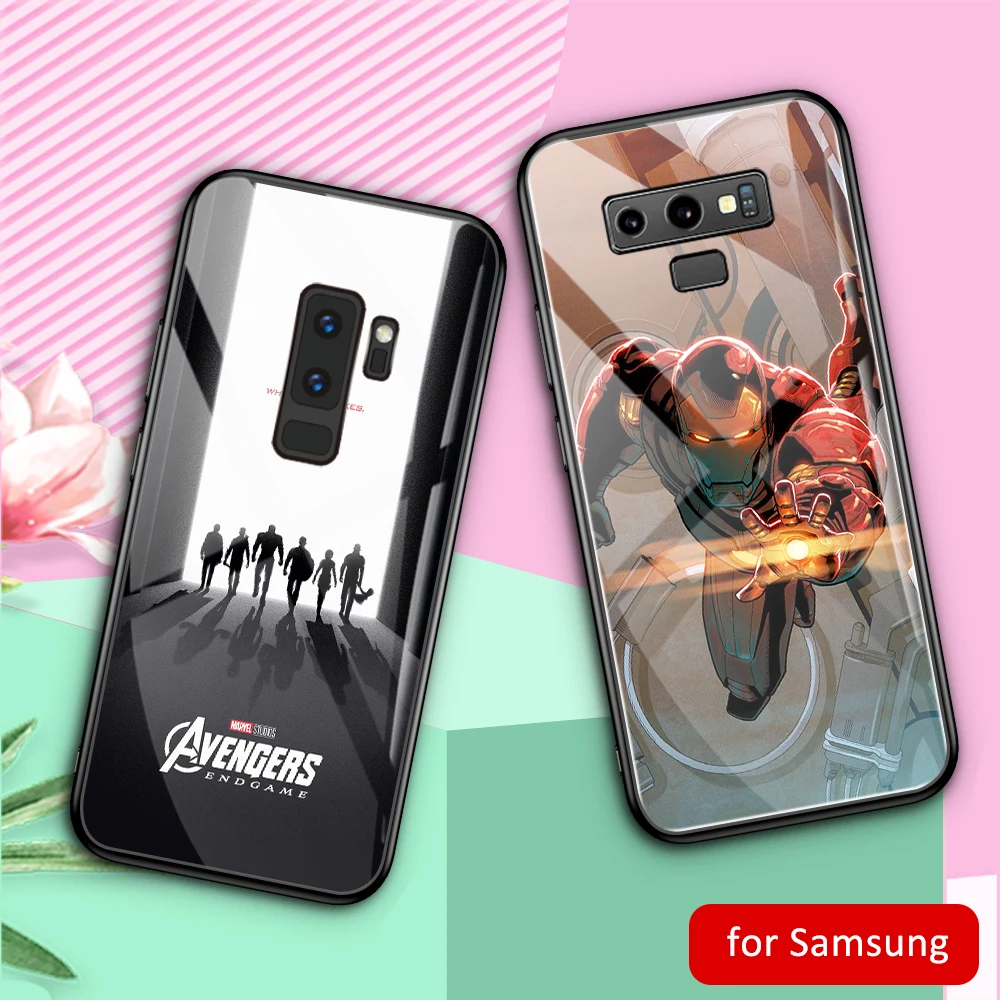 Чехол для Samsung Note 10 plus Marvel Avengers жесткий чехол из закаленного стекла S8 S9 S10 Plus S10e Note8 9