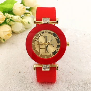

Reloj mujer New Ladies Fashion Casual CH Quartz Watch Women Crystal Silicone Digital Watch Cheap Hot Sale zegarki meskie