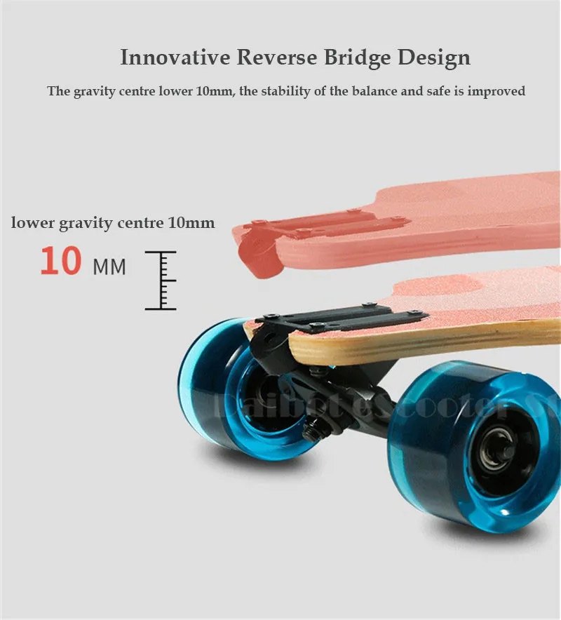 2019 New Electric Scooter Skateboard Four Wheel Electric Scooters Single Drive 480W 24V Electric Scooter For Adults 4.9KG Only (8)