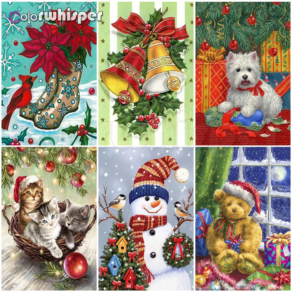 Алмазная живопись 5D полный квадратный/круглый подарок с рождественским оленем