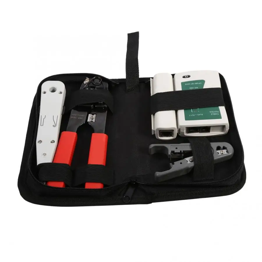 

RJ45 RJ11 LAN Network Tool Kit multifunctional 4 in 1 Cable Tester Crimper Wire Cutter Punch Down hand tool Domestic Delivery