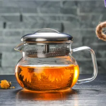 Borosilicate Heat-resistant Glass Teapot Household Side Transparent High-temperature Resistant Teapot Boiling High Handle Squirr