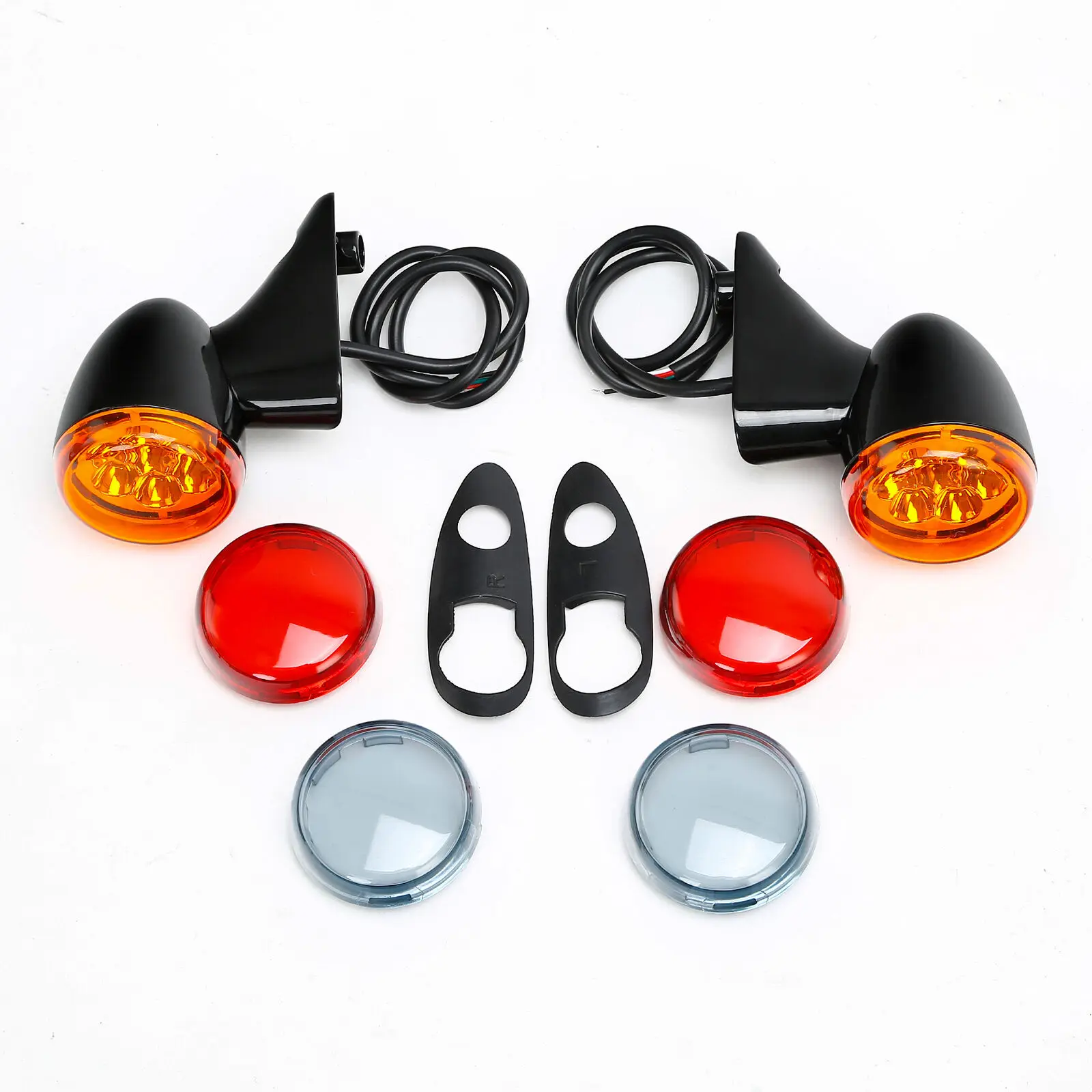 

Motorcycle Front Turn Signals Light Bracket 4 Wires For Harley Road Glide 2015-2022 2020