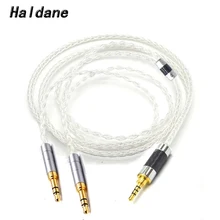 Haldane HIFI Single Crystal Silver Headphone Upgrade Cable for Sundara Aventho Focal Elegia t1 t5p D600 D7200 MDR Z7 MDR Z1R
